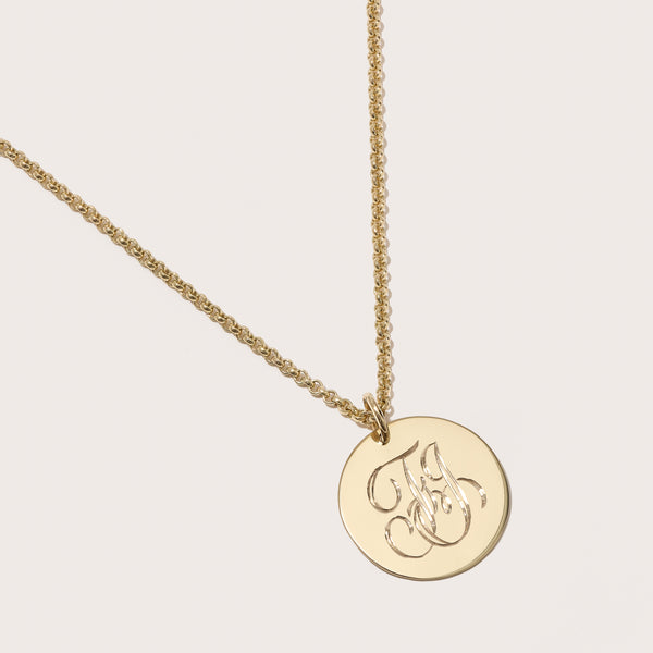 Large Solid Gold Disc with Complimentary Hand Engraving