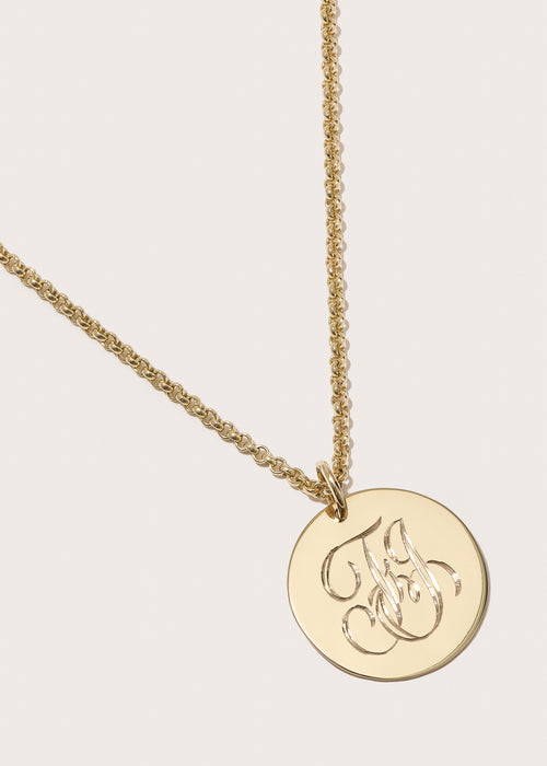 Large Solid Gold Disc with Complimentary Hand Engraving