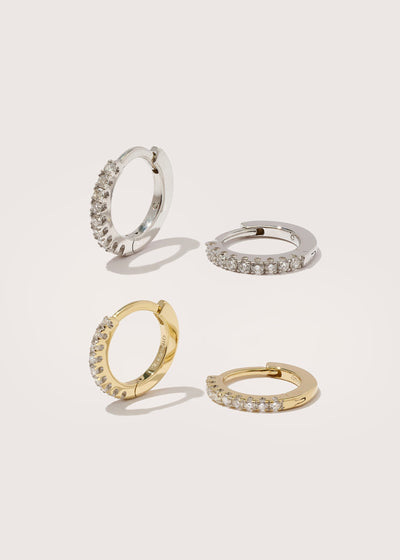 Signature Diamond Huggie Edit - Set 1