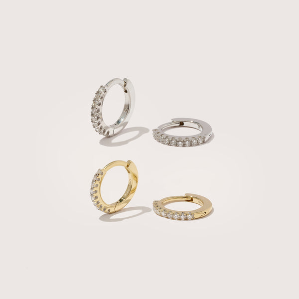 Signature Diamond Huggie Edit - Set 1