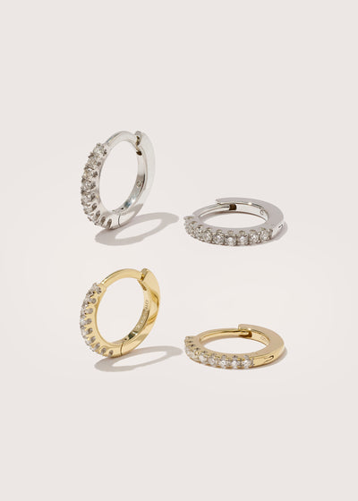 Signature Diamond Huggie Edit - Set 1