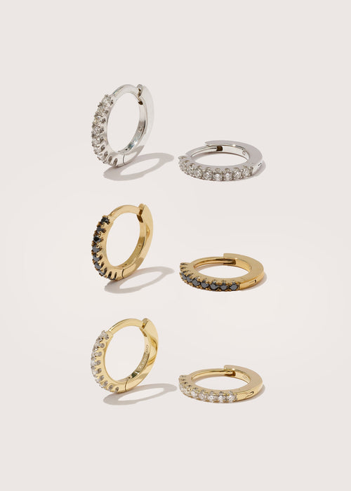 Signature Diamond Huggie Edit - Set 2