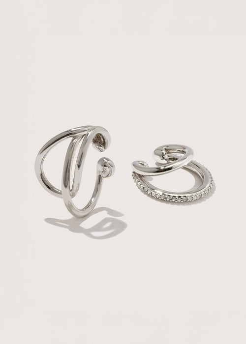 Silver Signature Ear Cuff Set