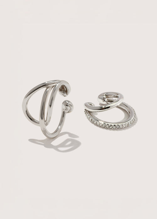 Silver Signature Ear Cuff Set