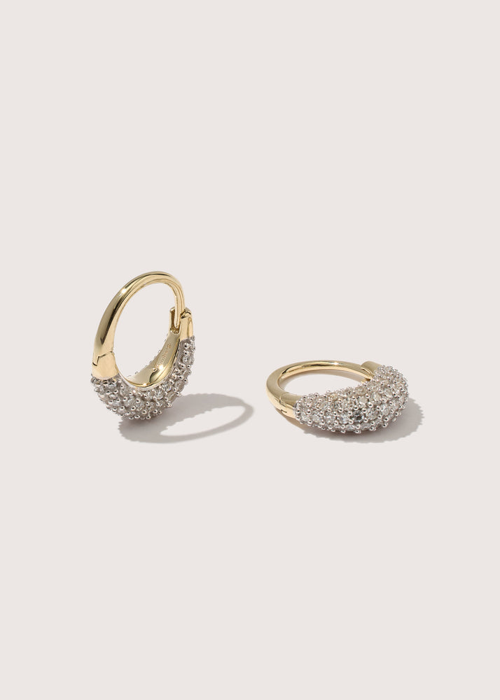9kt Small Diamond Roscida Drop Earrings