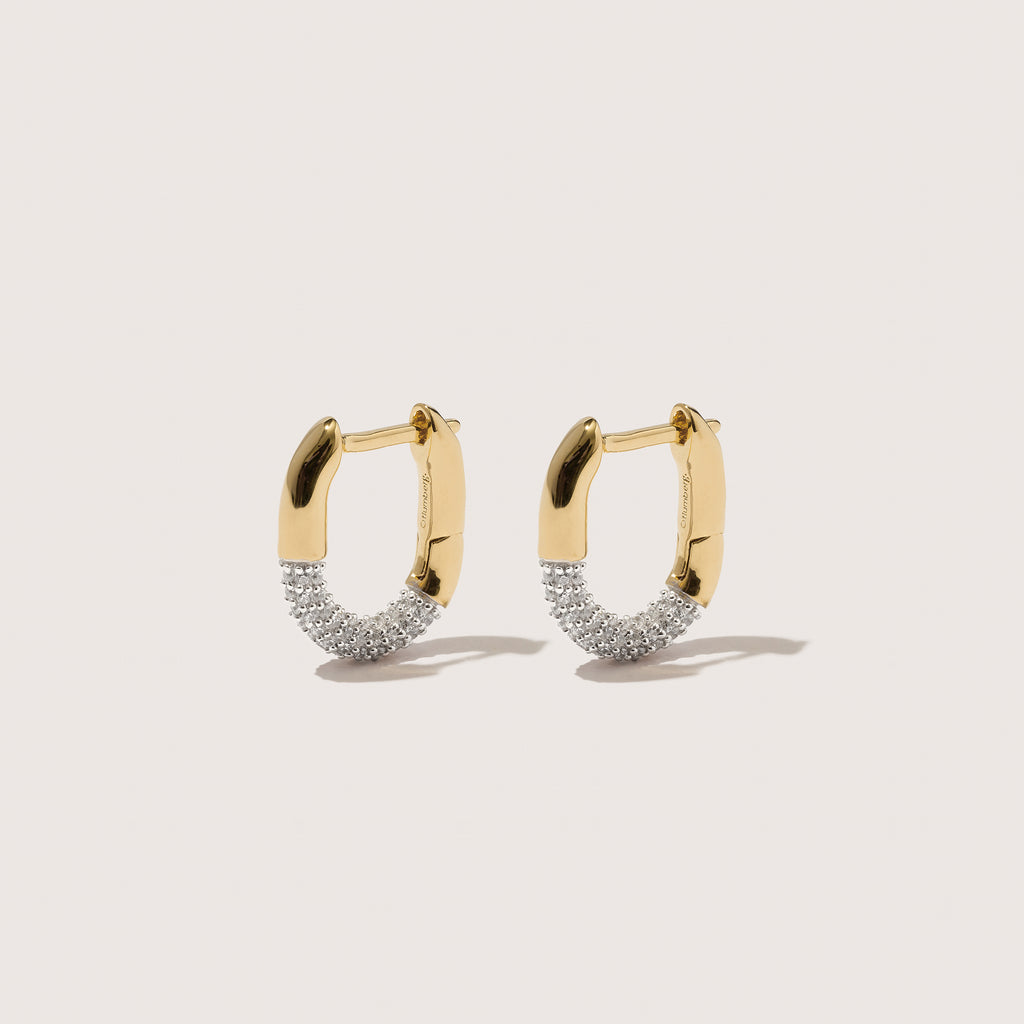 Small Demi-Pavé Staple Hoop