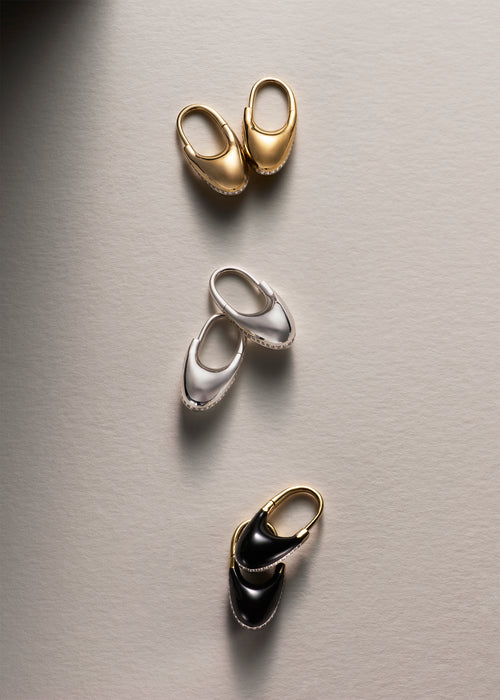 Pavé Roscida Drop Hoops