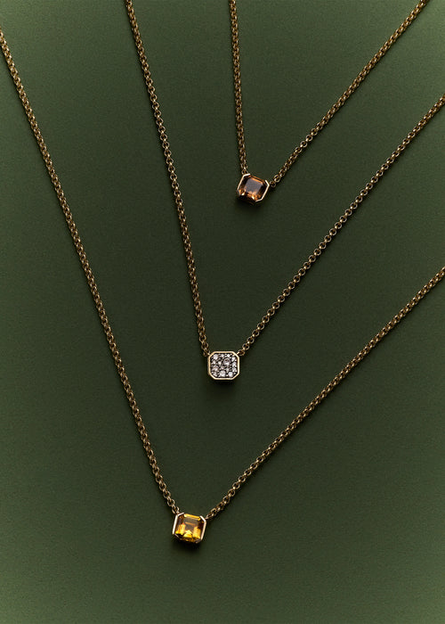 Citrine Domino Necklace (Pre-Order)
