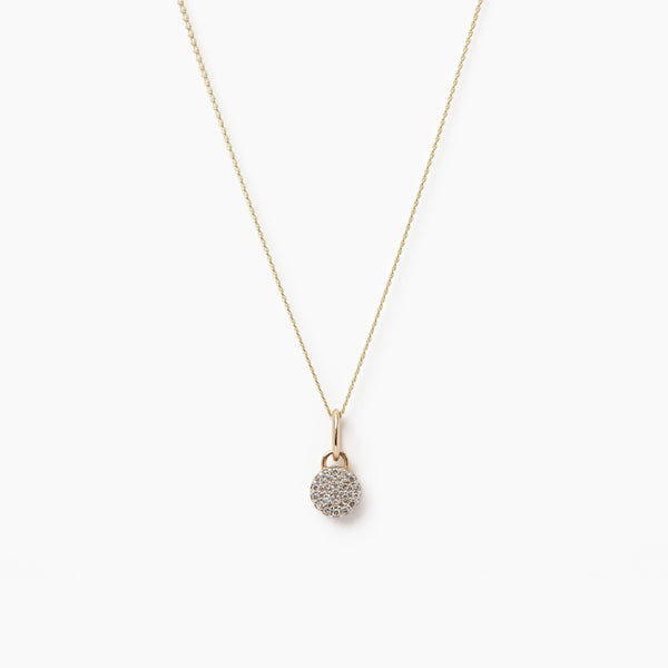 Tiny Diamond Disc Necklace