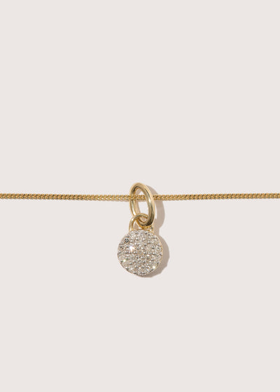 Tiny Diamond Disc Necklace