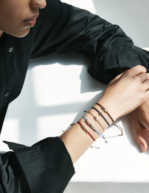 Totem Name Navy Cord Bracelet (Made To Order)