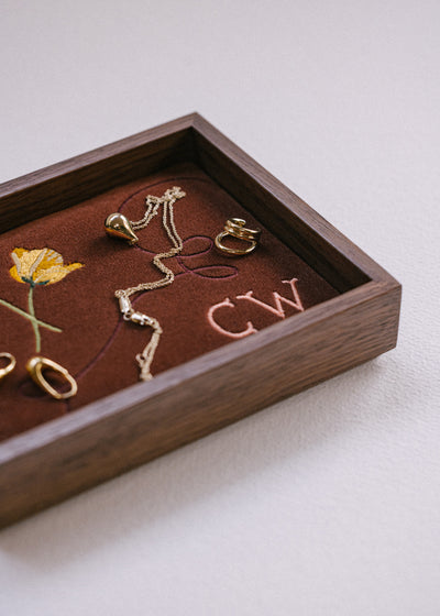 Small Monogrammed Personalised Jewellery Tray
