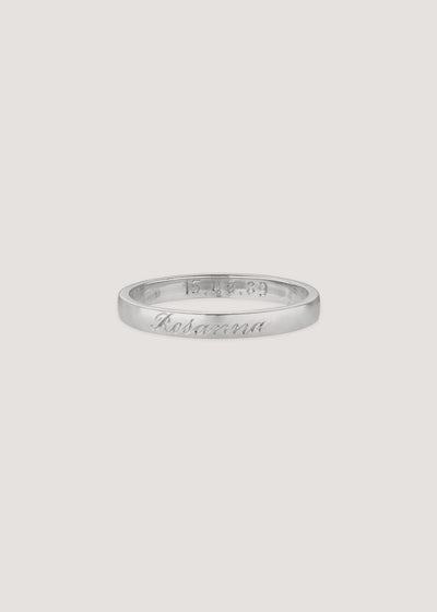 Band Ring with Complimentary Hand Engraving