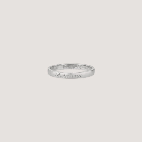 Band Ring with Complimentary Hand Engraving