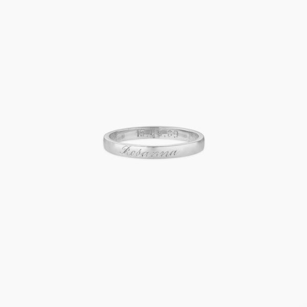 silver band ring 