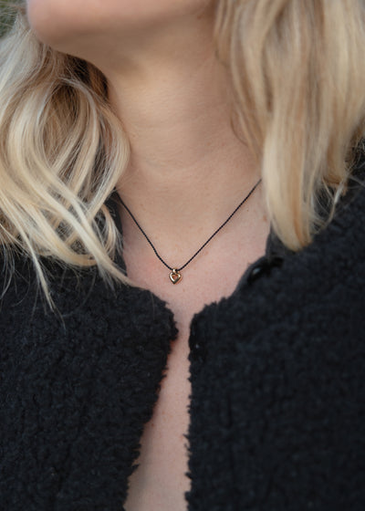 Cord Petite Heart Necklace