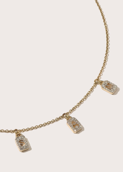 Personalised Tiny Diamond Tag Necklace