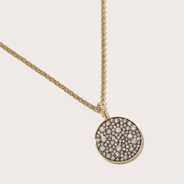 Midnight Diamond Disc Pendant