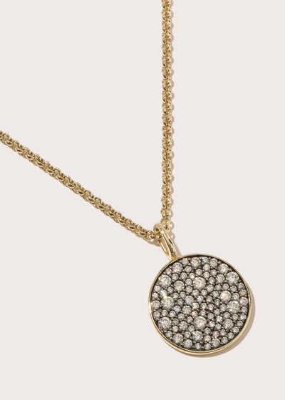 Midnight Diamond Disc Pendant