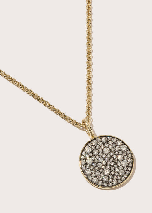 Midnight Diamond Disc Pendant