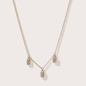 Personalised Tiny Diamond Tag Necklace (Made To Order)