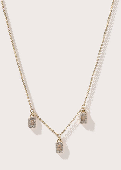 Personalised Tiny Diamond Tag Necklace