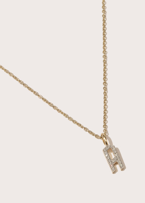 Diamond Initial Pendant