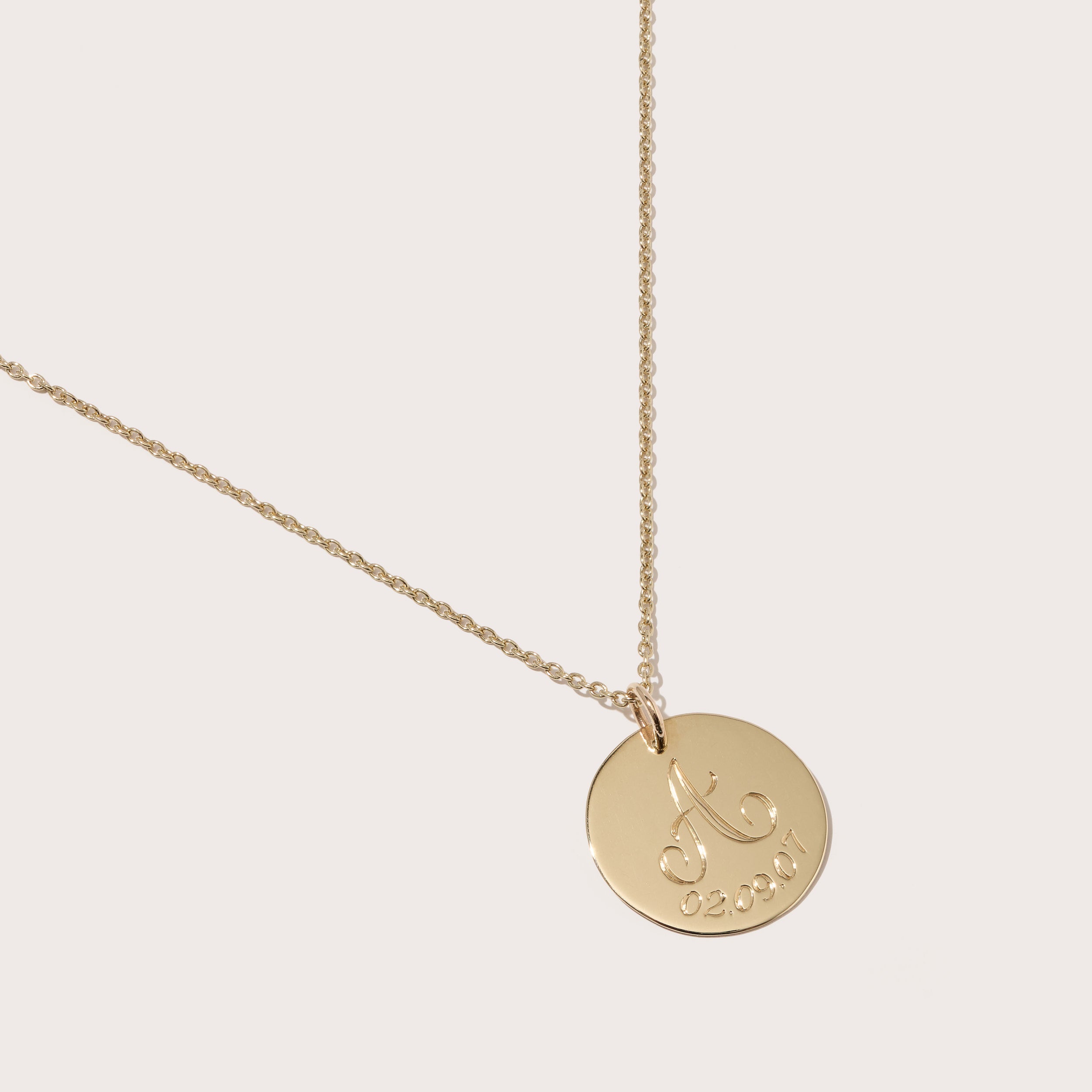 Large Solid Gold Disc with Complimentary Hand Engraving