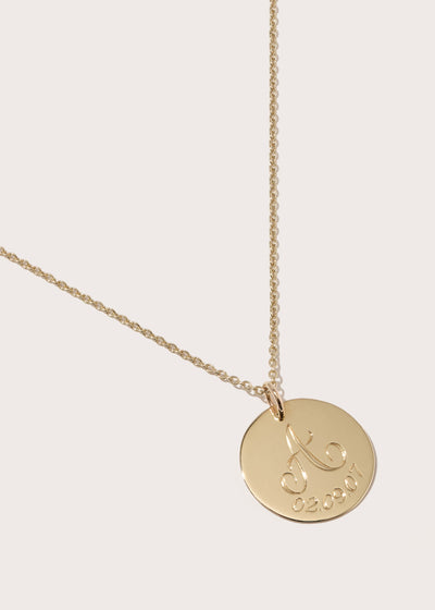 Large Solid Gold Disc with Complimentary Hand Engraving