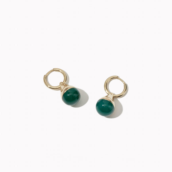 Stilla Green Onyx Earrings