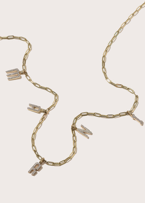 Personalised Initial Diamond Necklace