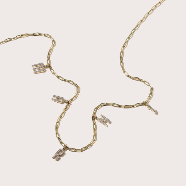 Personalised Initial Diamond Necklace