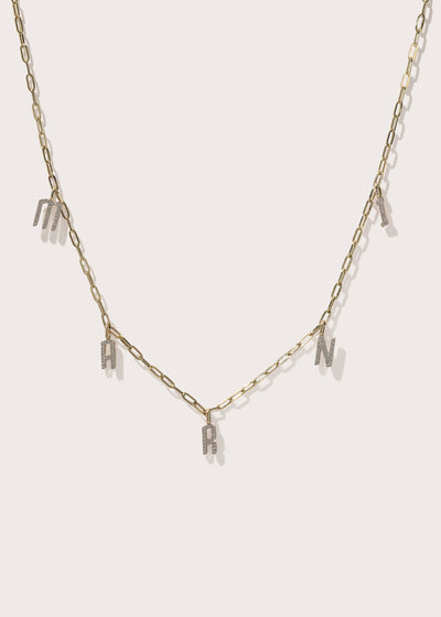 Personalised Initial Diamond Necklace