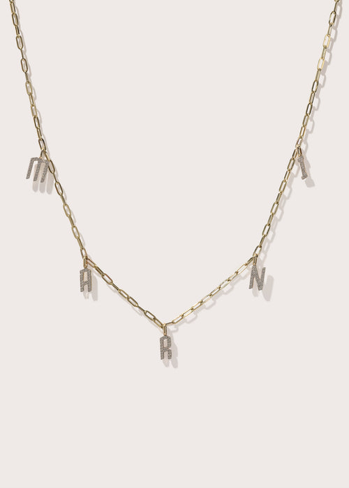 Personalised Initial Diamond Necklace