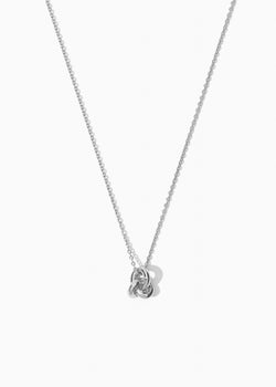 Silver Mini Knot Necklace