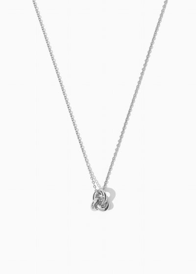 Silver Mini Knot Necklace