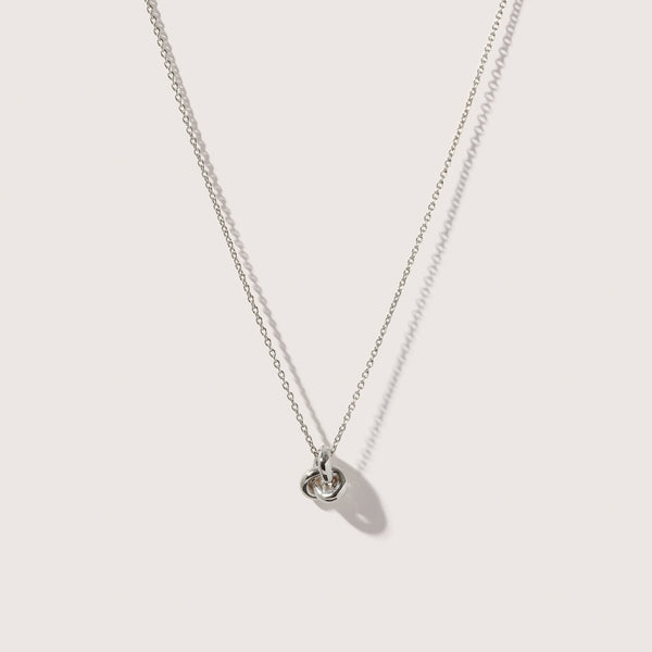 Silver Mini Knot Necklace