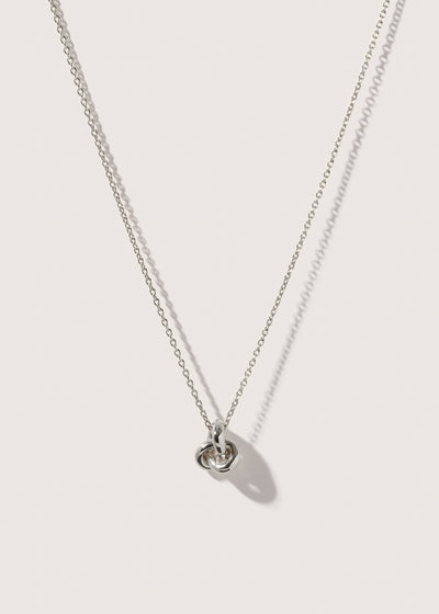 Silver Mini Knot Necklace