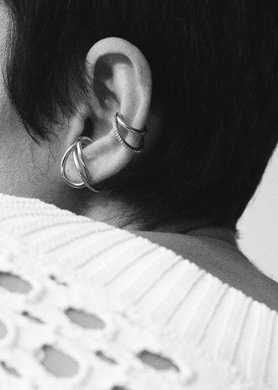 Silver Signature Ear Cuff Set