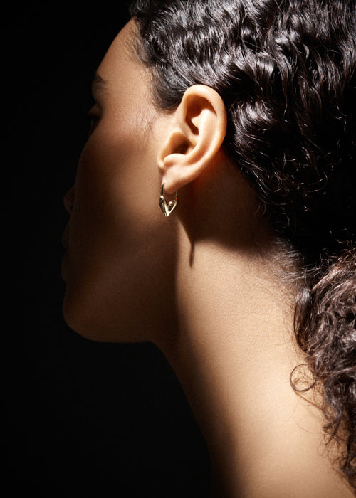 Fine Roscida Heart Earrings