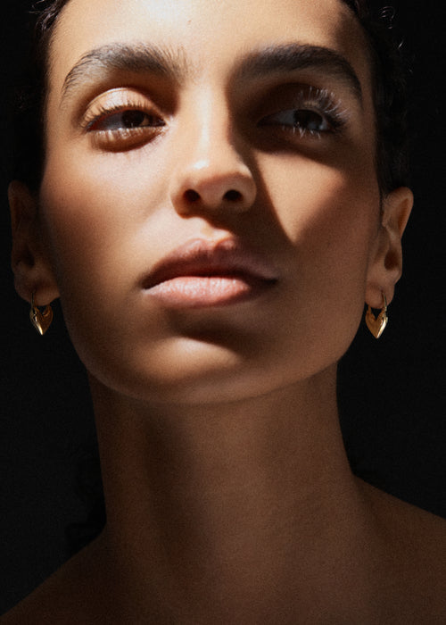 Fine Roscida Heart Earrings