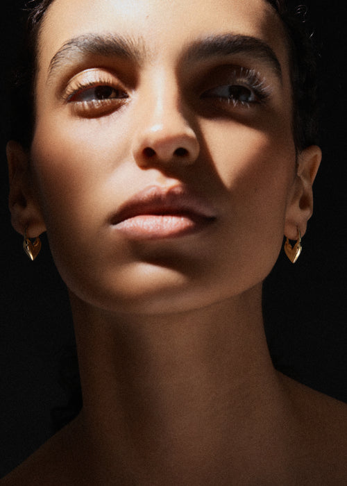 Fine Roscida Heart Earrings