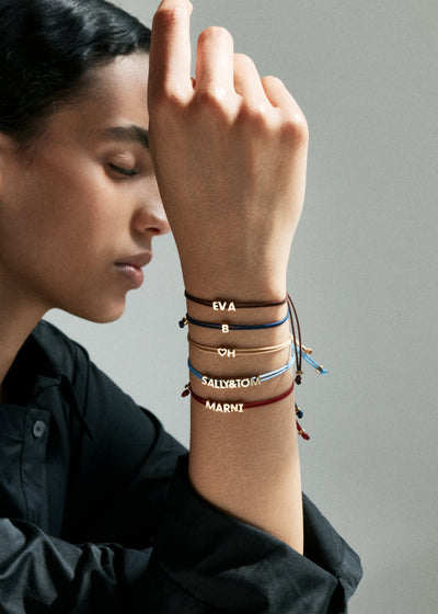 Totem Name Black Cord Bracelet (Made To Order)