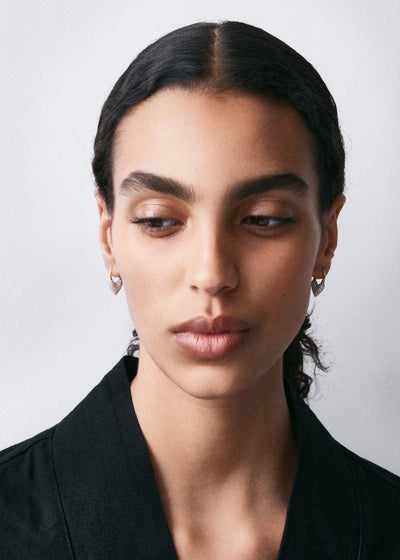 Diamond Roscida Heart Earrings