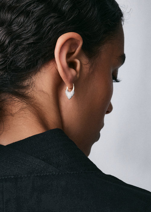 Diamond Roscida Heart Earrings