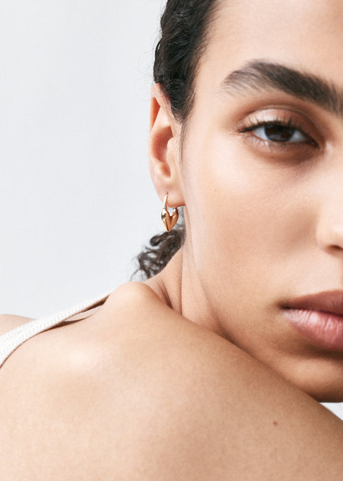 Fine Roscida Heart Earrings