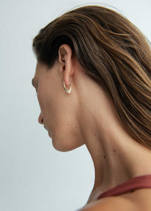 Roscida Ridged Hoops