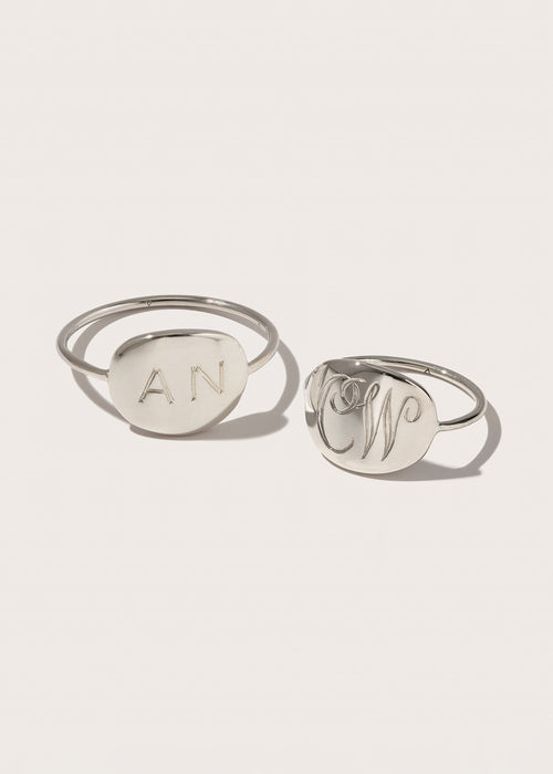 Modern Signet Ring with Complimentary Hand Engraving