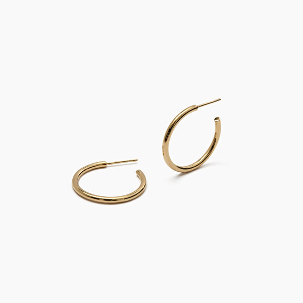 small slim gold hoops