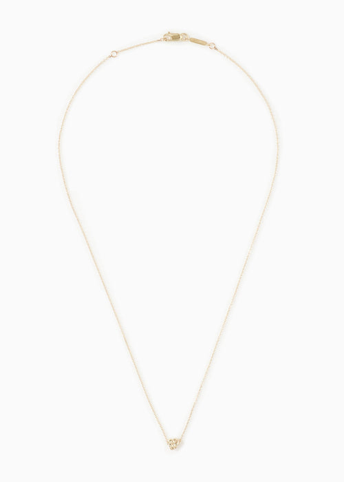 Mini Solid Gold Knot Necklace